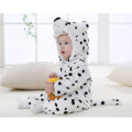 Soft bébé barboteuse Animal Onesie Costume Cartoon Outfit Homewear dormir porter, flanelle, bébé blanc porter, mignon serviette à capuchon